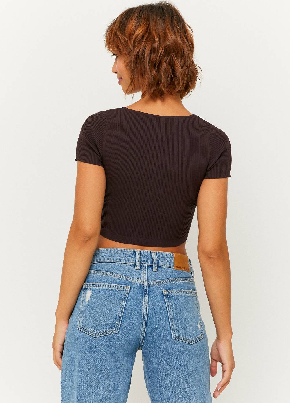 TALLY WEIJL Crop top a costine Nuovo