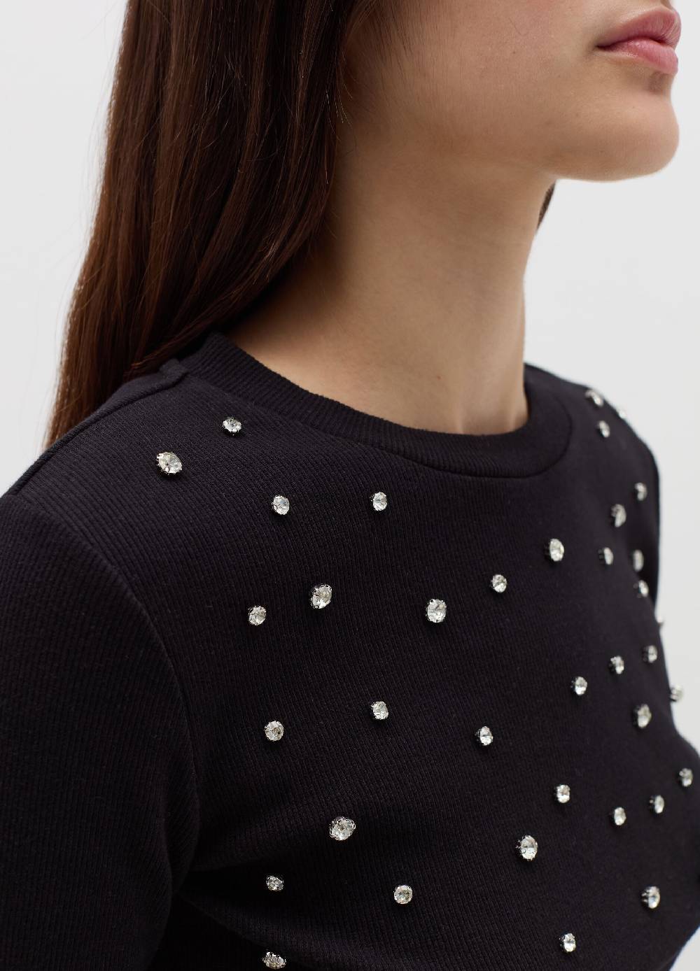 B. ANGEL T-shirt a maniche lunghe con strass Promozione