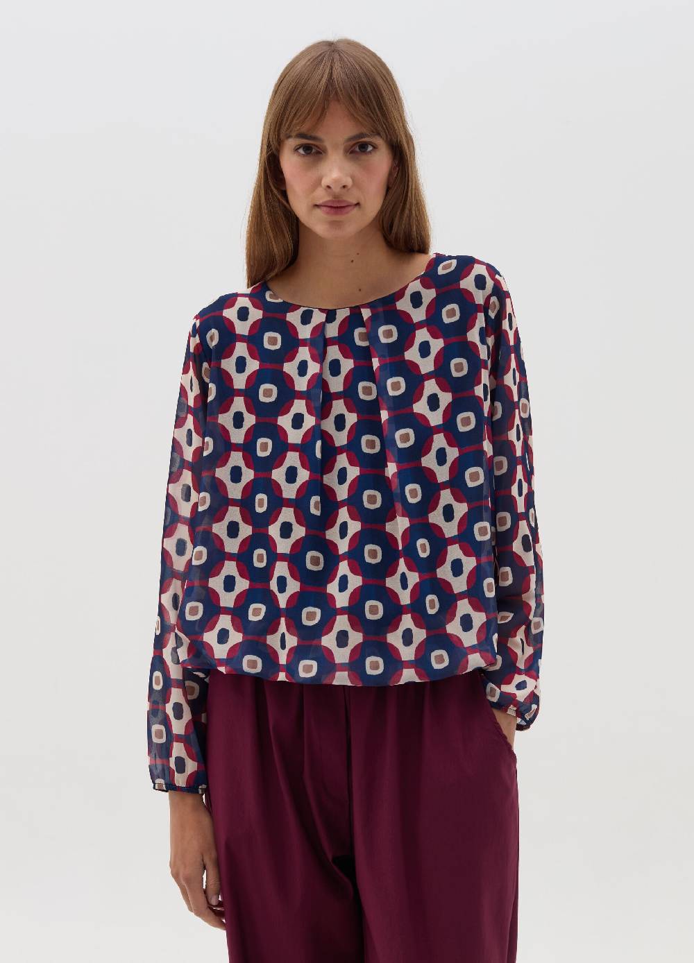 HYBRID Blusa con stampa geometrica Consegna Veloce