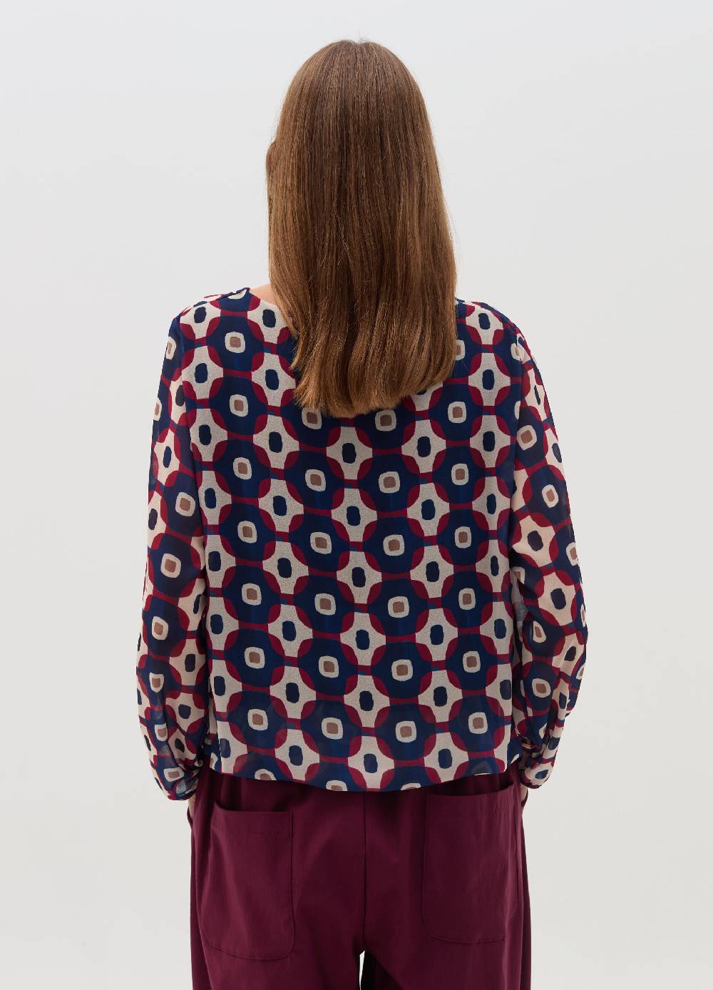 HYBRID Blusa con stampa geometrica Consegna Veloce