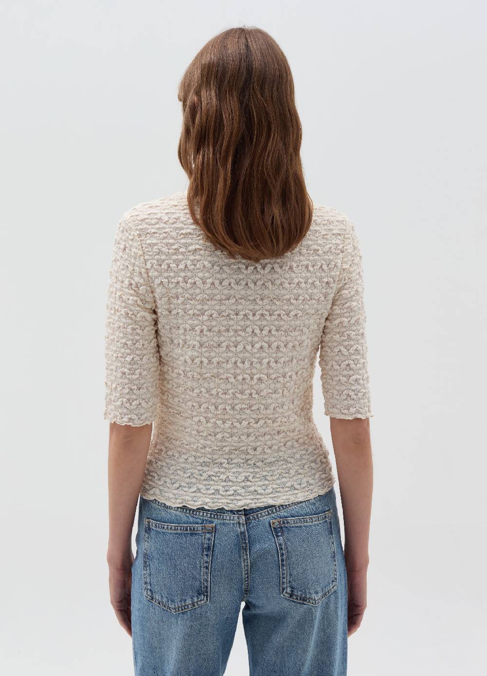 OVS T-shirt pointelle con lavorazione in rilievo Shopping Online