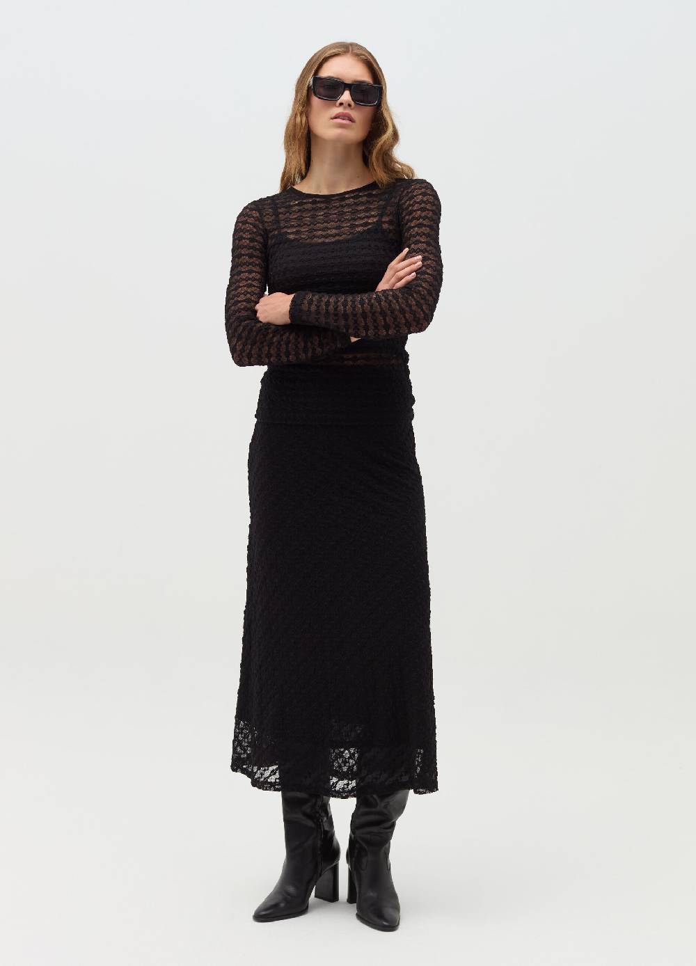 LULAH D. Maglia a righe effetto pizzo Affare Del Giorno
