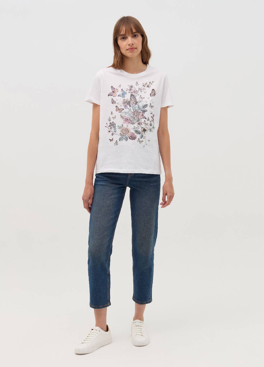 OVS T-shirt con stampa farfalle e fiori Sottocosto