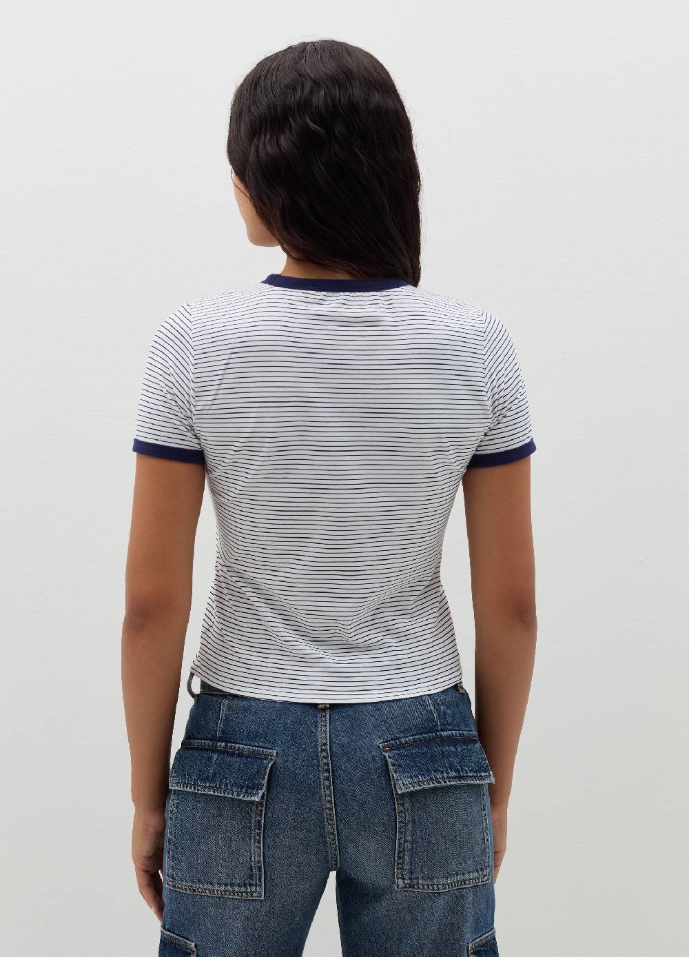B. ANGEL T-shirt con profili a contrasto e stampa Presa