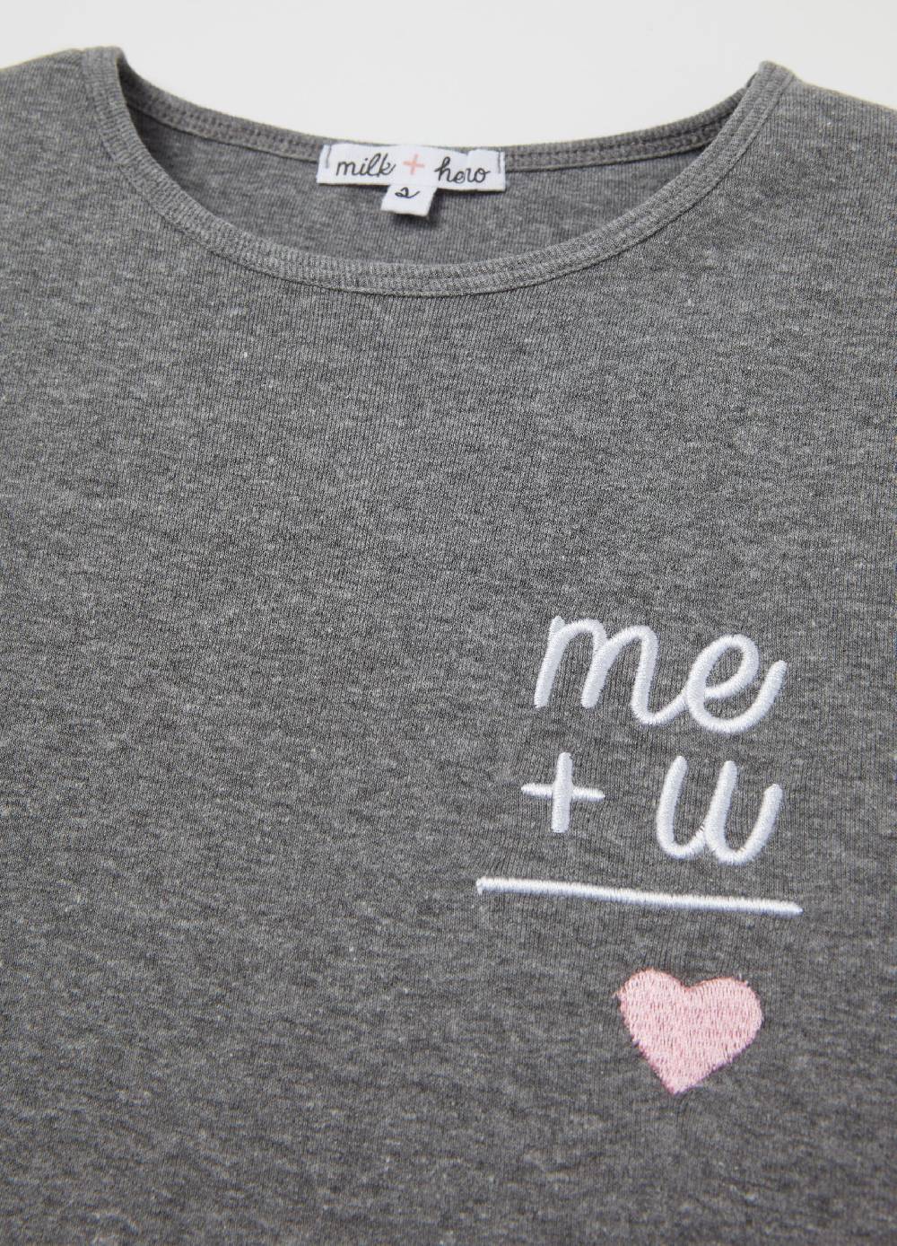 MILK+HERO T-shirt girocollo con ricamo Offerta