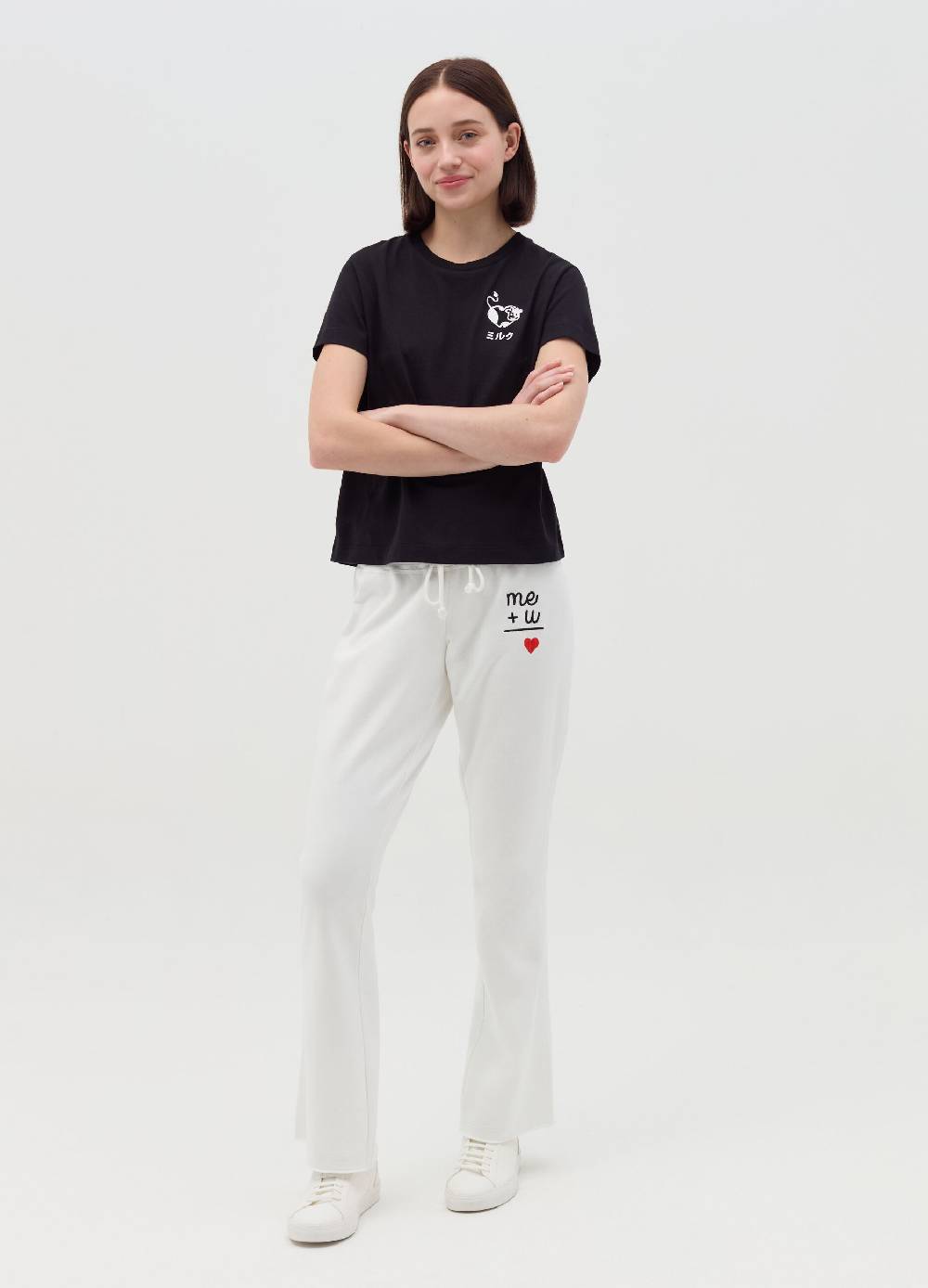 MILK+HERO T-shirt girocollo in cotone Economico