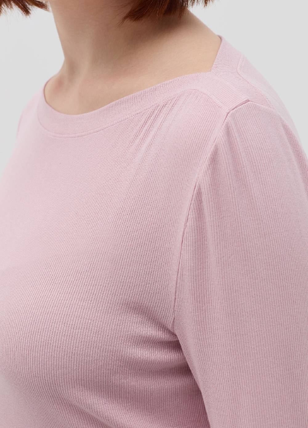 MYA T-shirt a costine con scollo a barca Curvy In Saldo