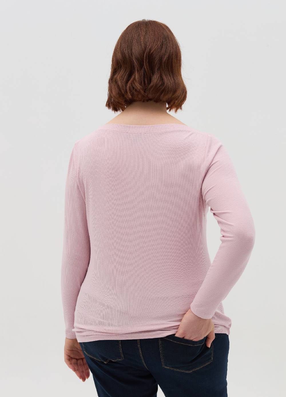 MYA T-shirt a costine con scollo a barca Curvy In Saldo