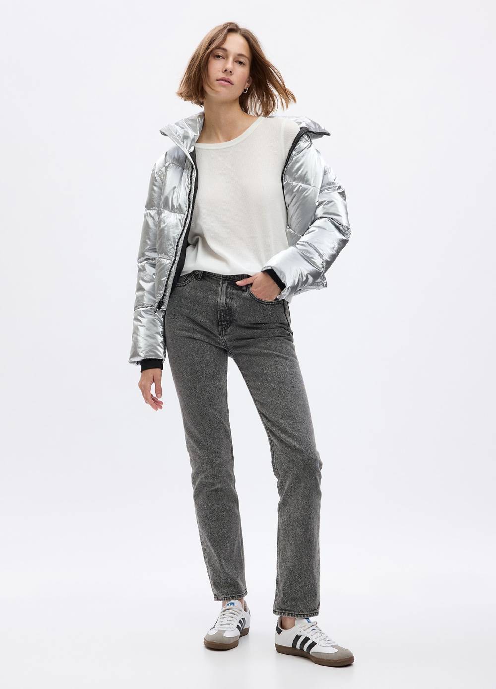 GAP T-shirt con micro trama waffle a maniche lunghe 2025