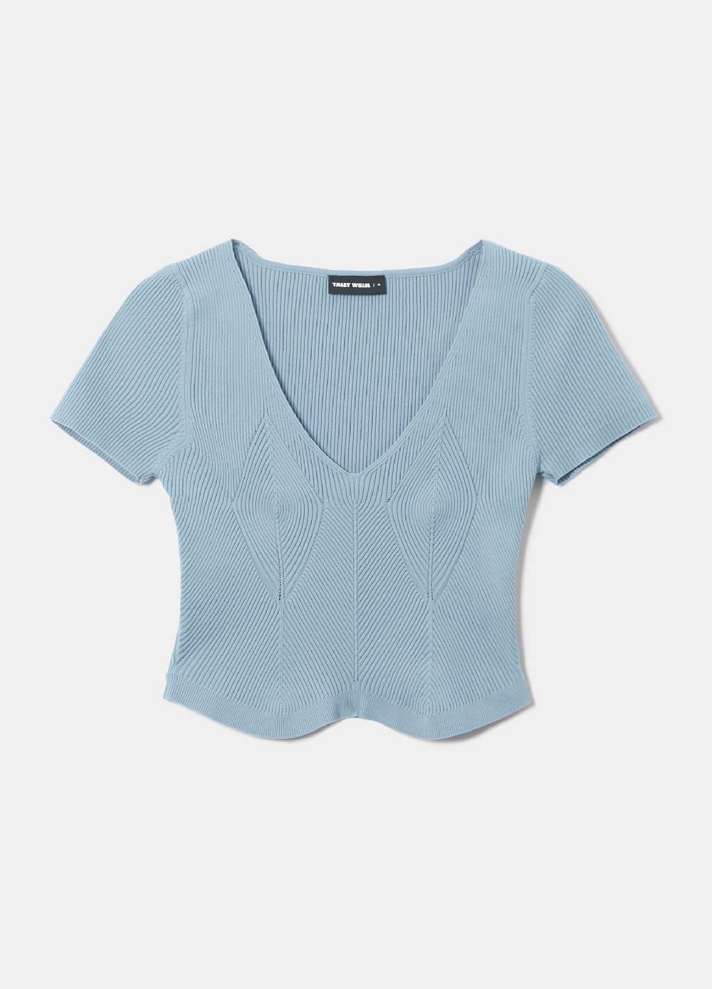 TALLY WEIJL Crop top a costine Italy