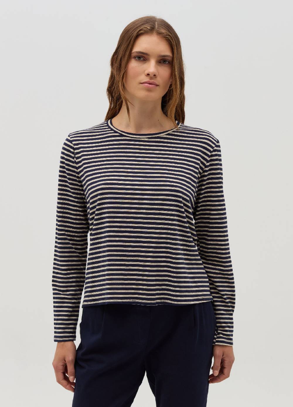 HYBRID T-shirt a righe in lurex con maniche lunghe 2025