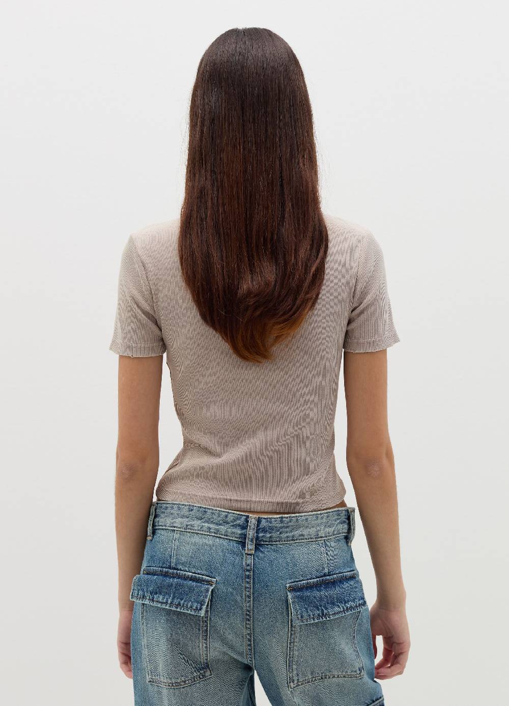 B. ANGEL T-shirt in cotone stretch a costine Soddisfazione Garantita