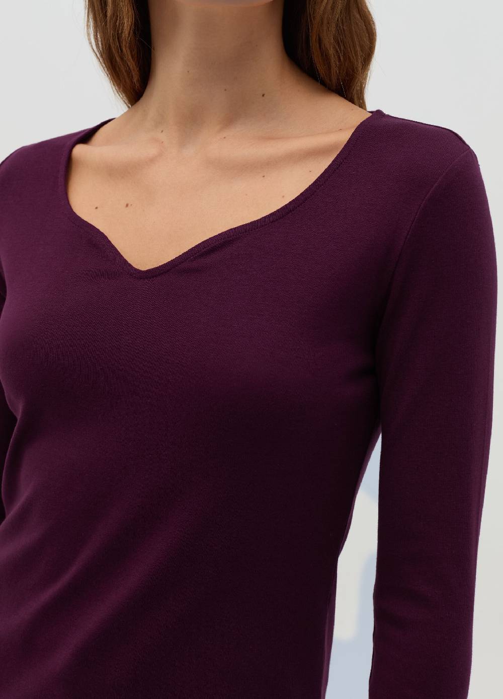 OVS T-shirt a maniche lunghe con scollo a cuore Consegna Veloce
