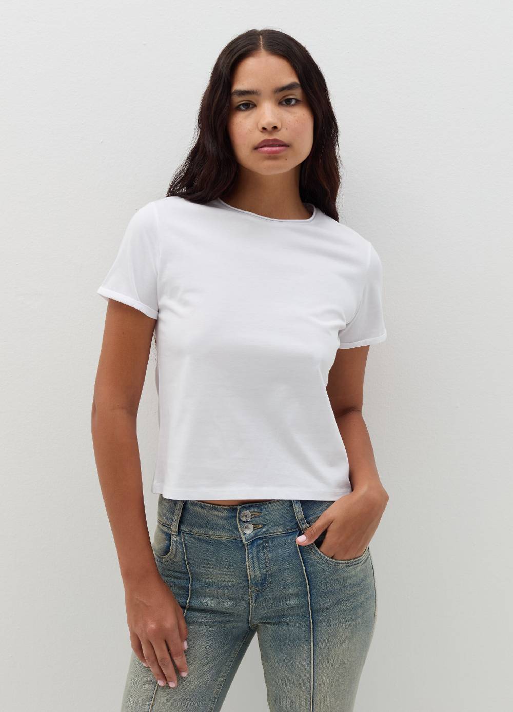 B. ANGEL T-shirt in cotone scollo rotondo Fino Al -60%
