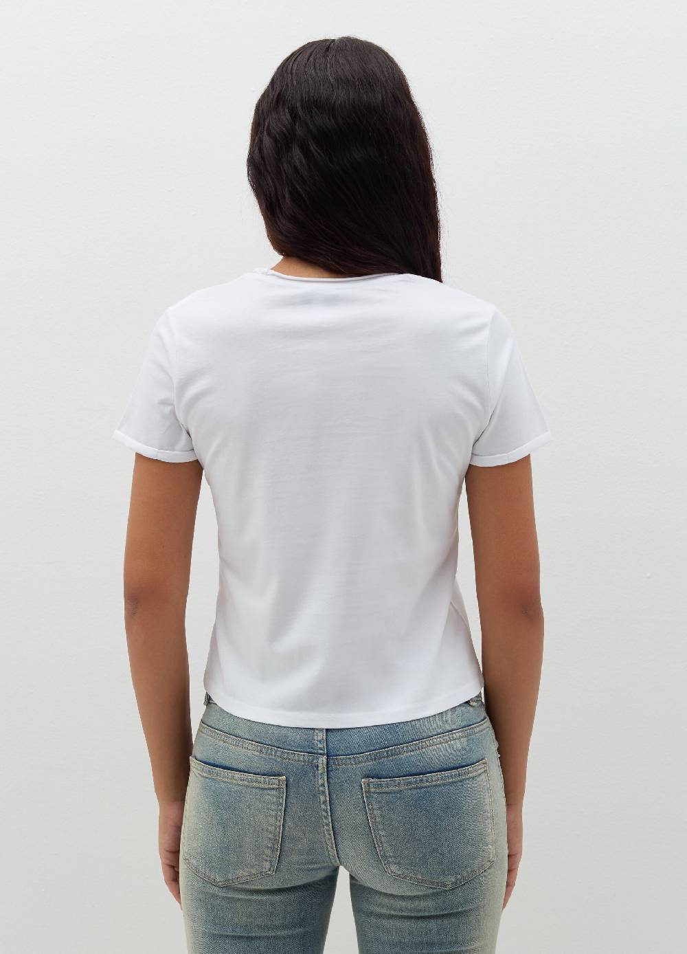 B. ANGEL T-shirt in cotone scollo rotondo Fino Al -60%