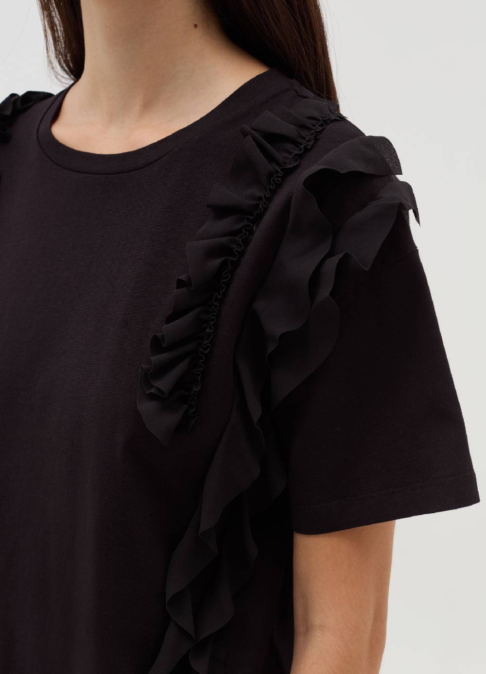 OVS T-shirt con rouches e volant Outlet