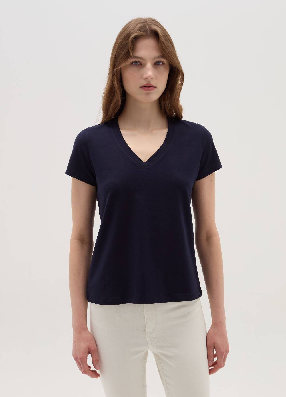 OVS T-shirt tinta unita con scollo a V Offerte