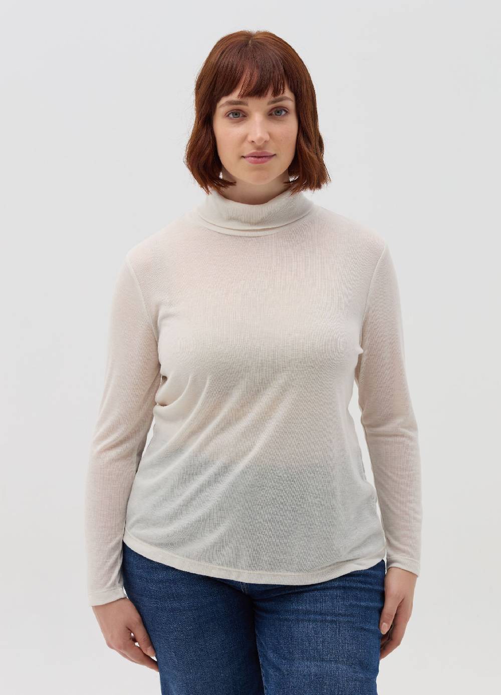 MYA Maglia maniche lunghe a collo alto Curvy Vendita Calda