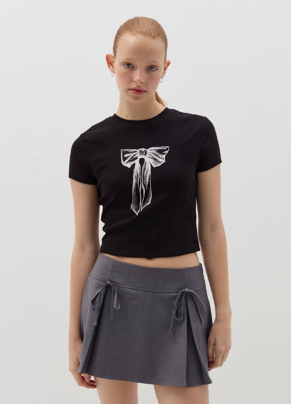B. ANGEL T-shirt in cotone stretch con stampa Vendita Economica