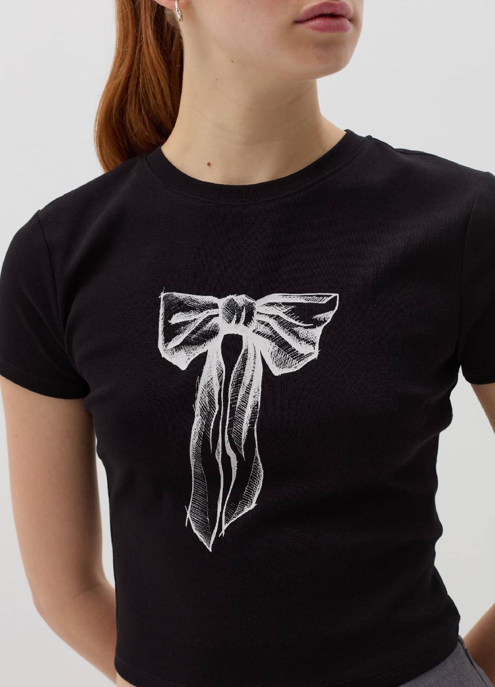 B. ANGEL T-shirt in cotone stretch con stampa Vendita Economica