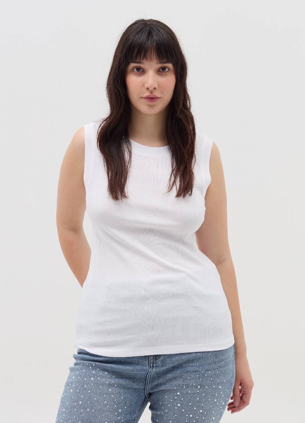 MYA Tank top a costine sottili Curvy Presa