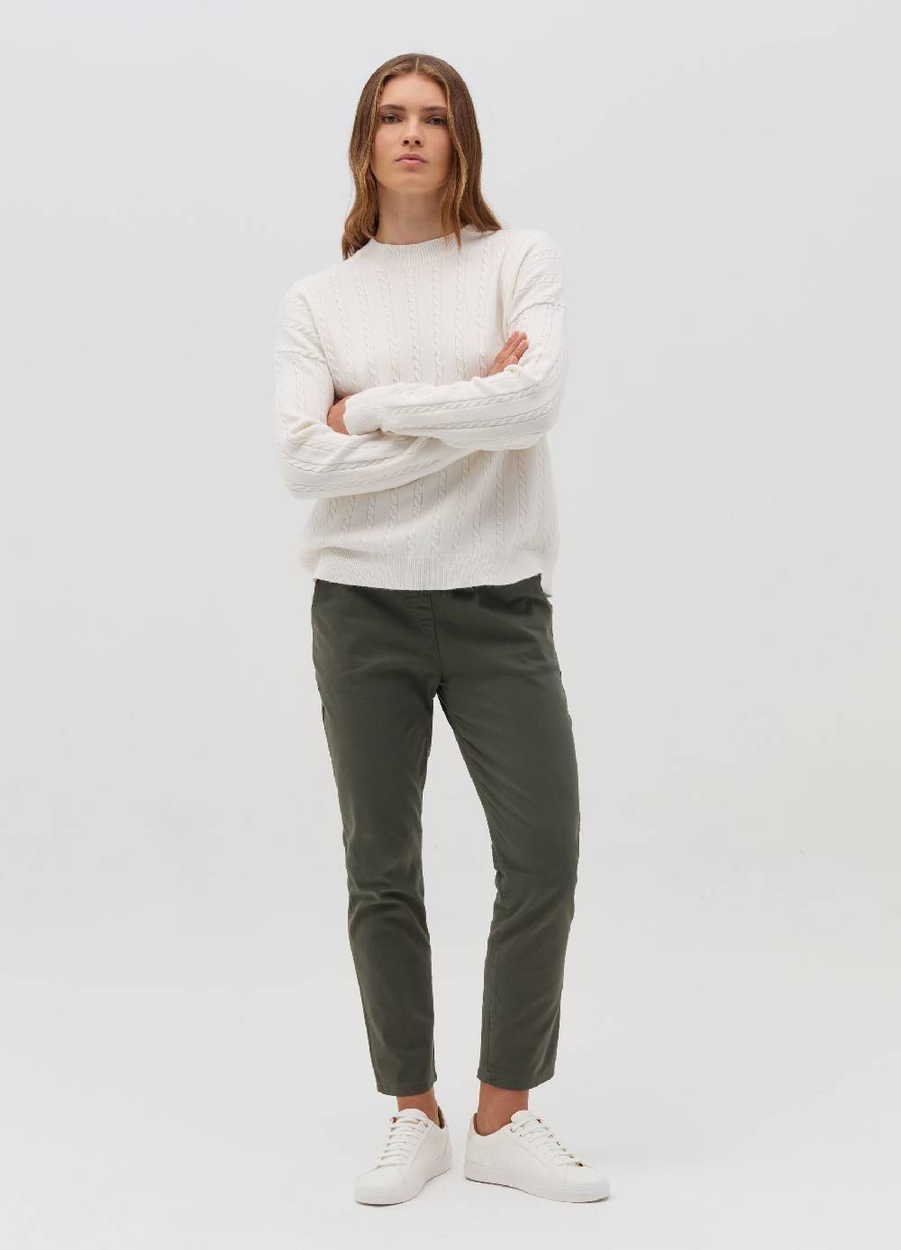 HYBRID Pullover a coste con lavorazione intrecciata Offerte