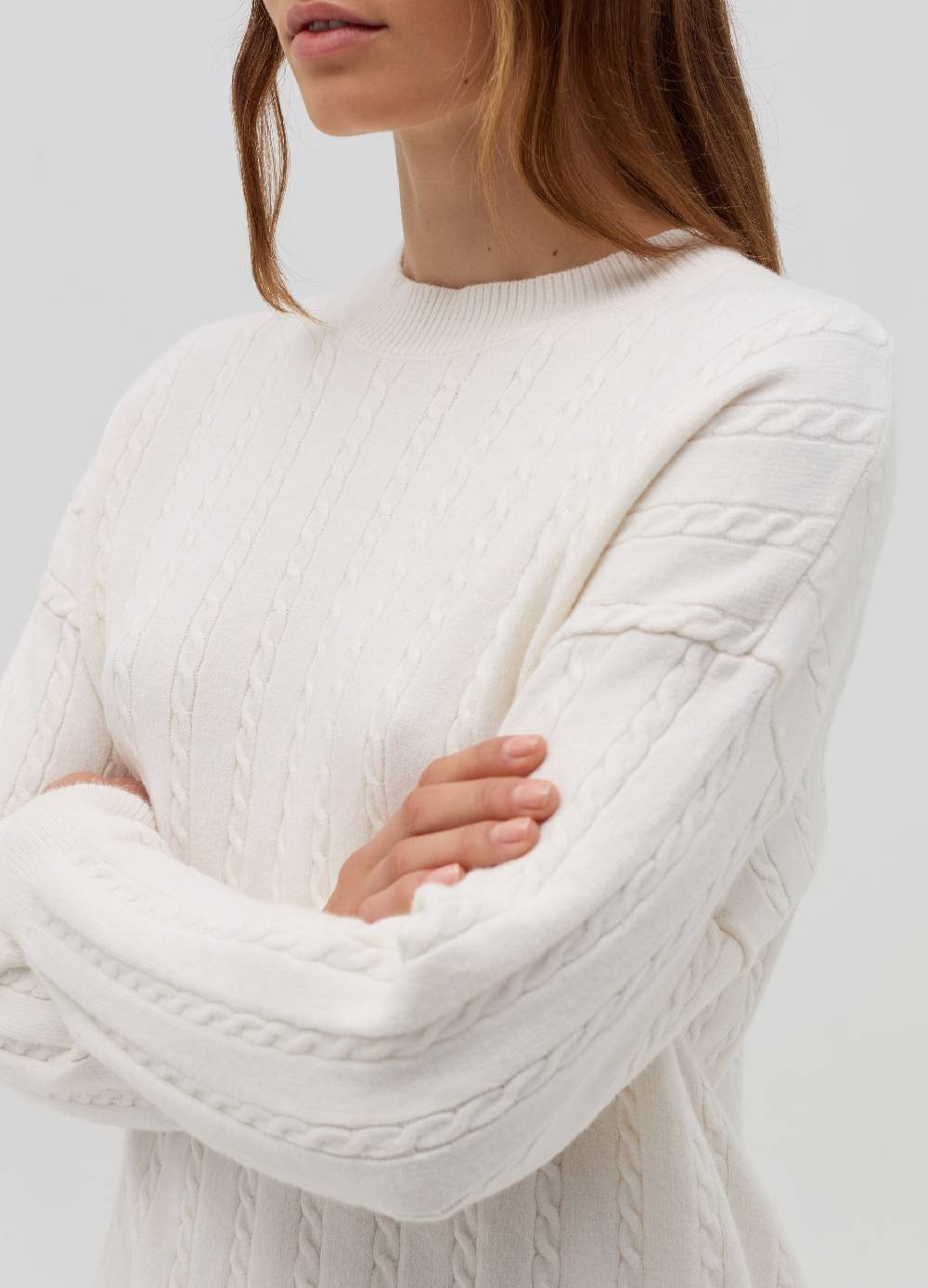 HYBRID Pullover a coste con lavorazione intrecciata Offerte