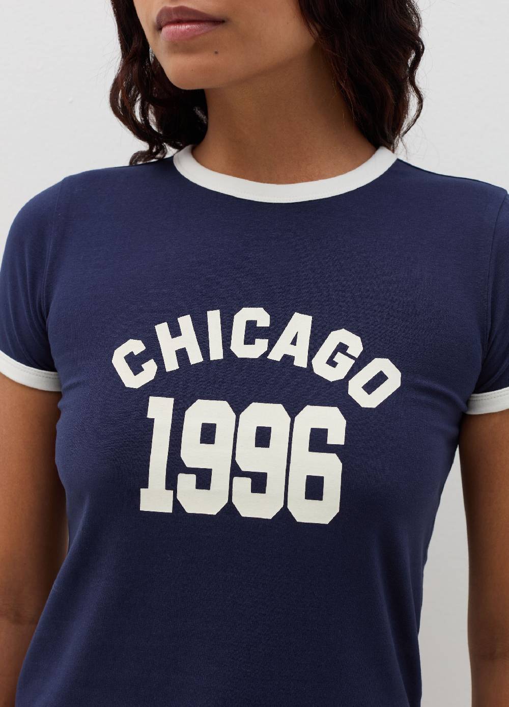 B. ANGEL T-shirt con profili a contrasto e stampa Saldi Di Fabbrica