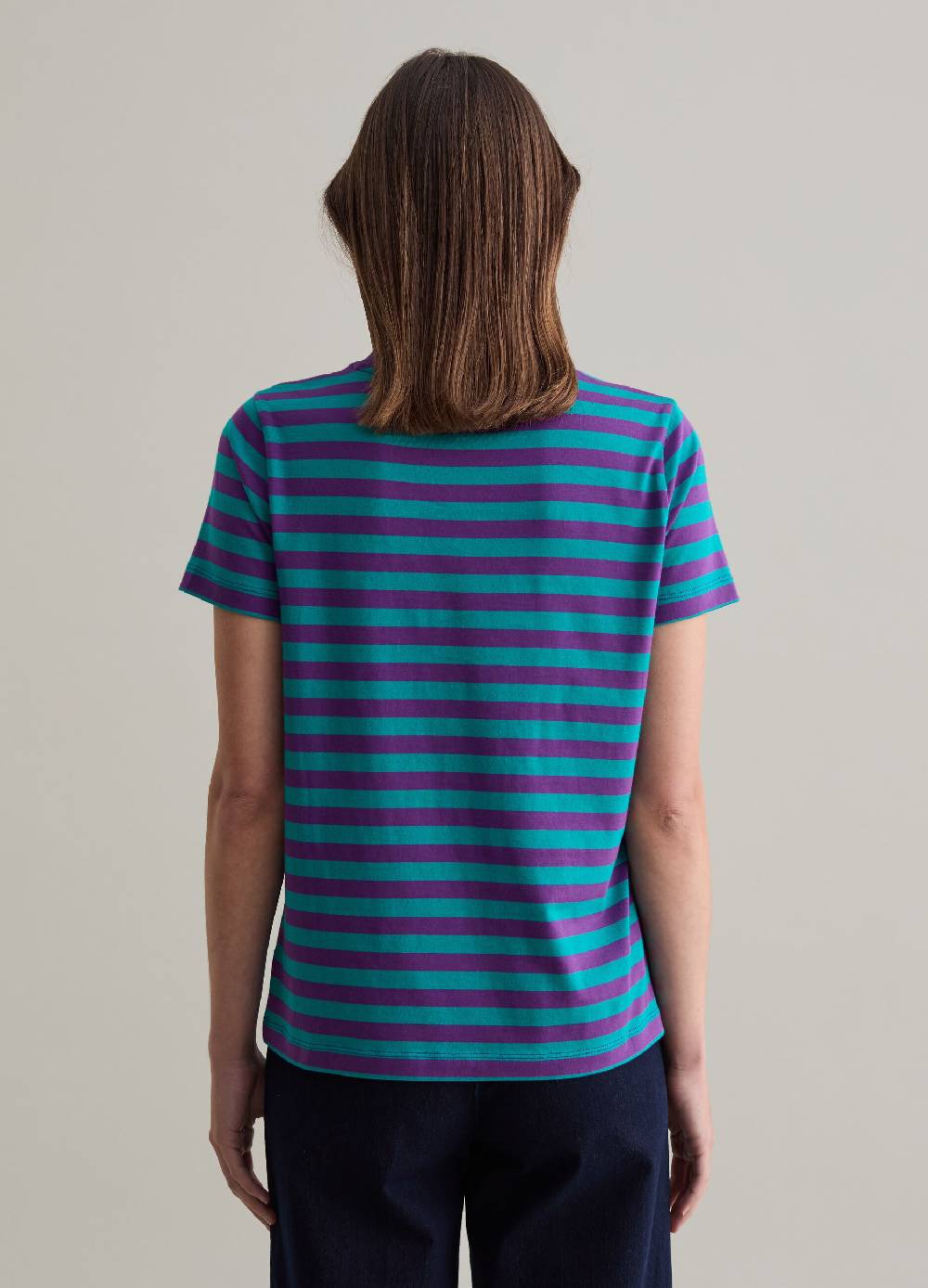 PIOMBO T-shirt in cotone Supima a righe Italy