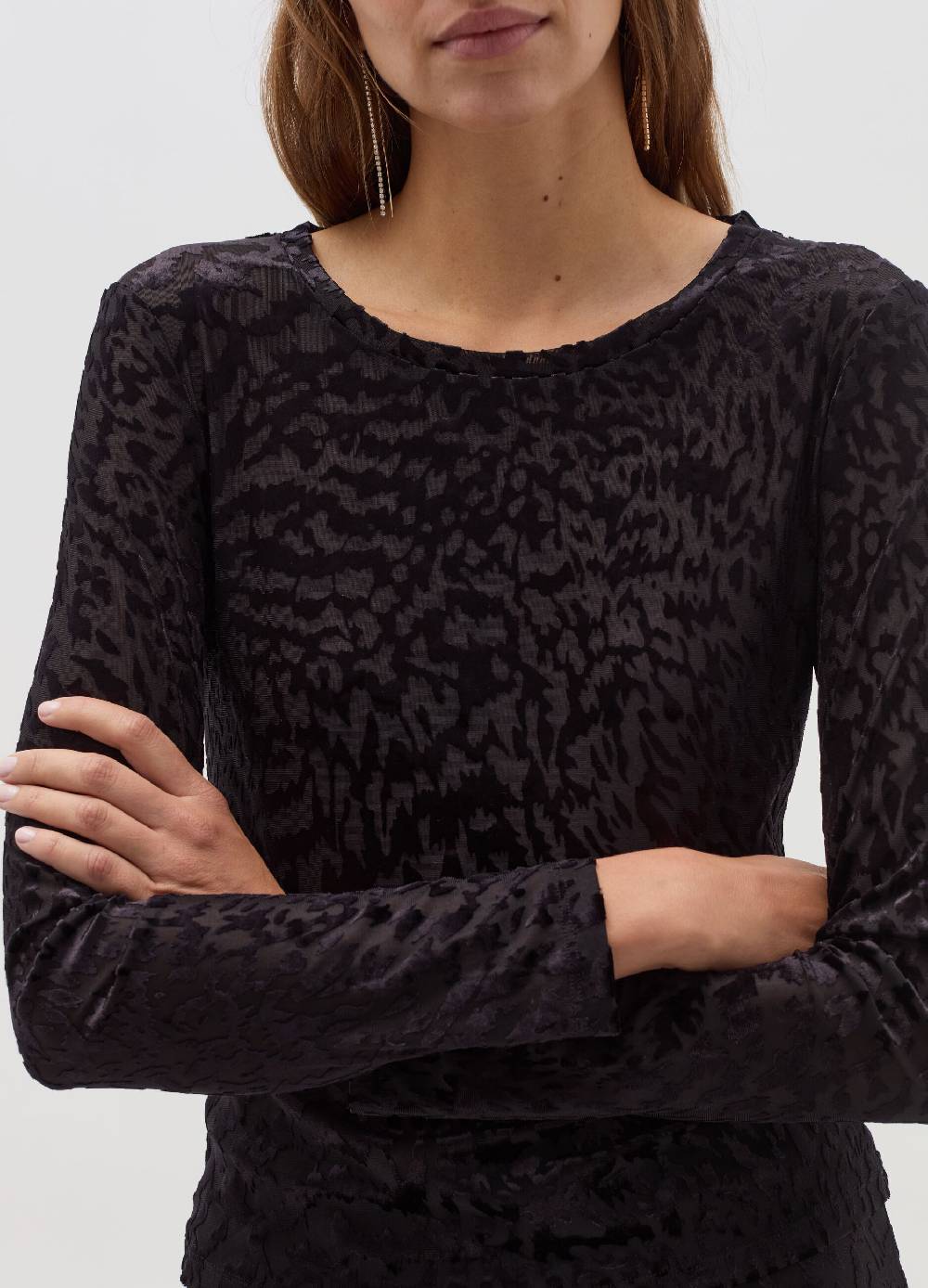 OVS T-shirt animalier con lavorazione devore Italia