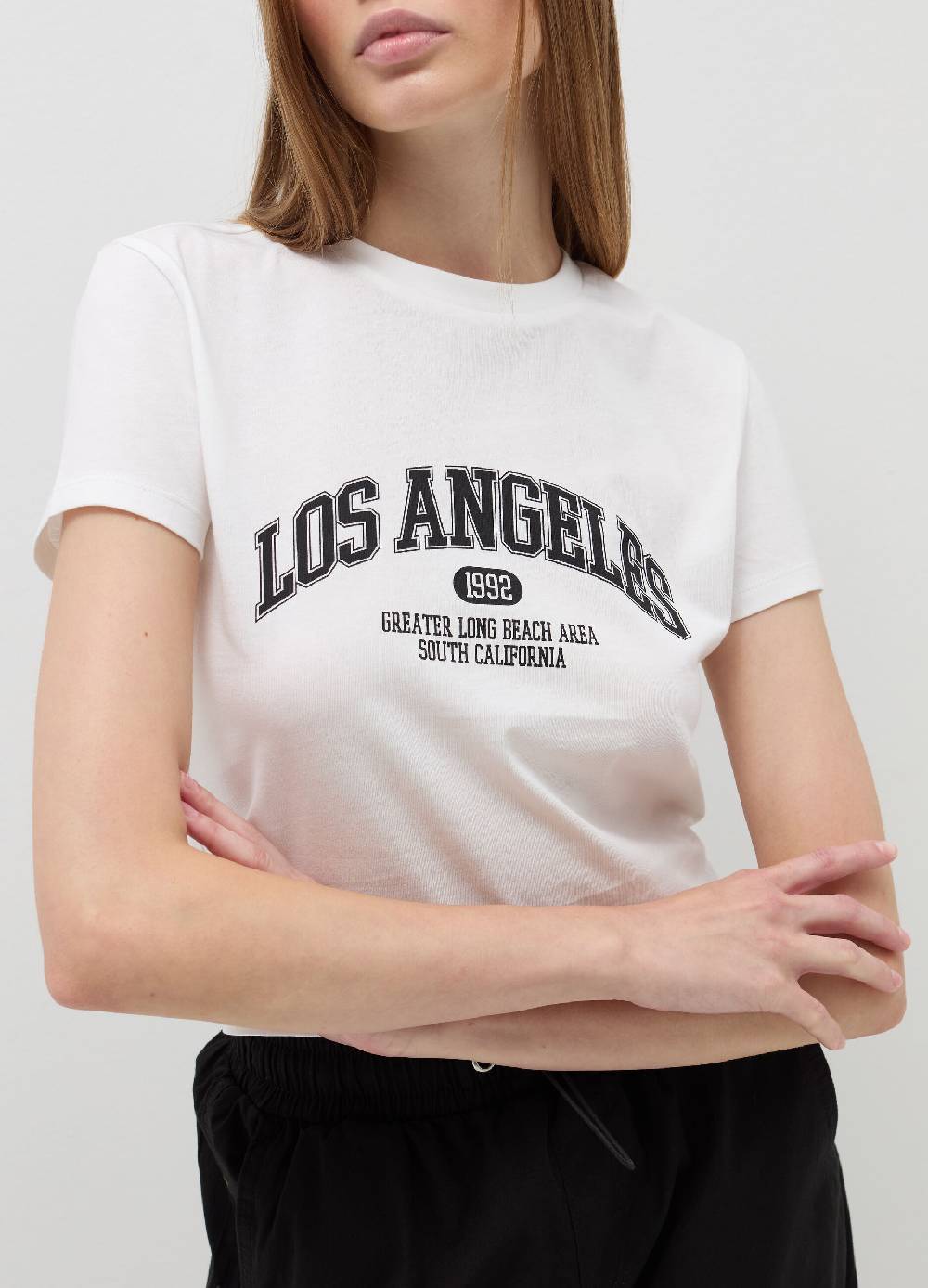 B. ANGEL T-shirt crop in cotone Pezzi Unici