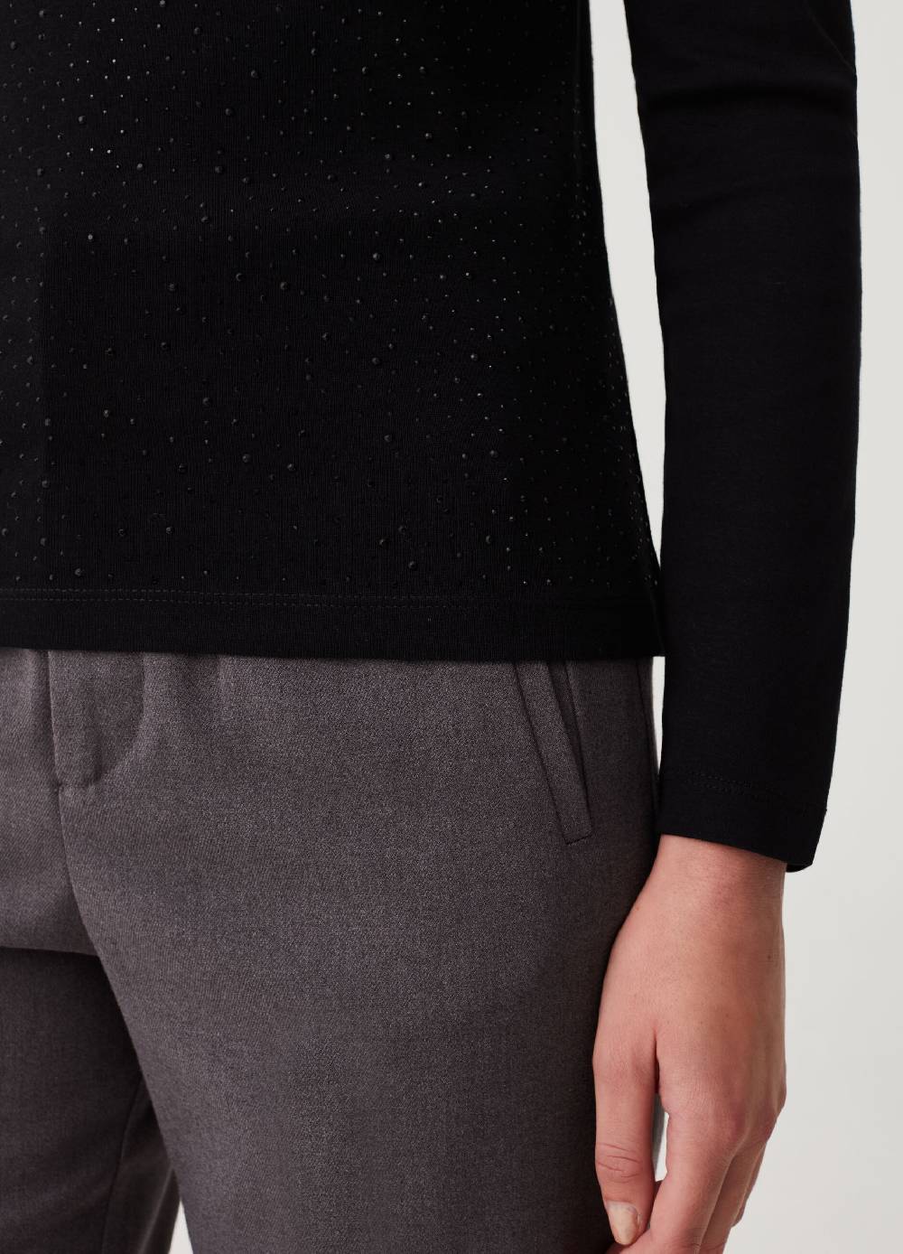 OVS T-shirt a maniche lunghe con strass Prezzo Ridotto