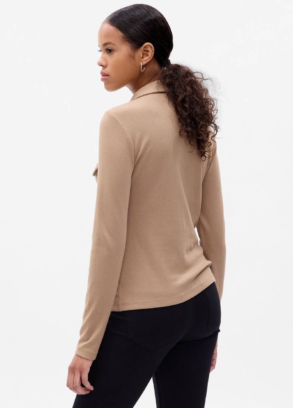 GAP T-shirt a maniche lunghe con colletto Presa