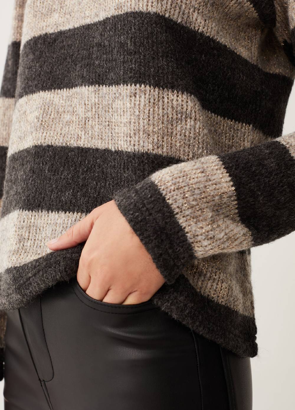 OVS Maglia a righe con dettagli lurex Hotsell