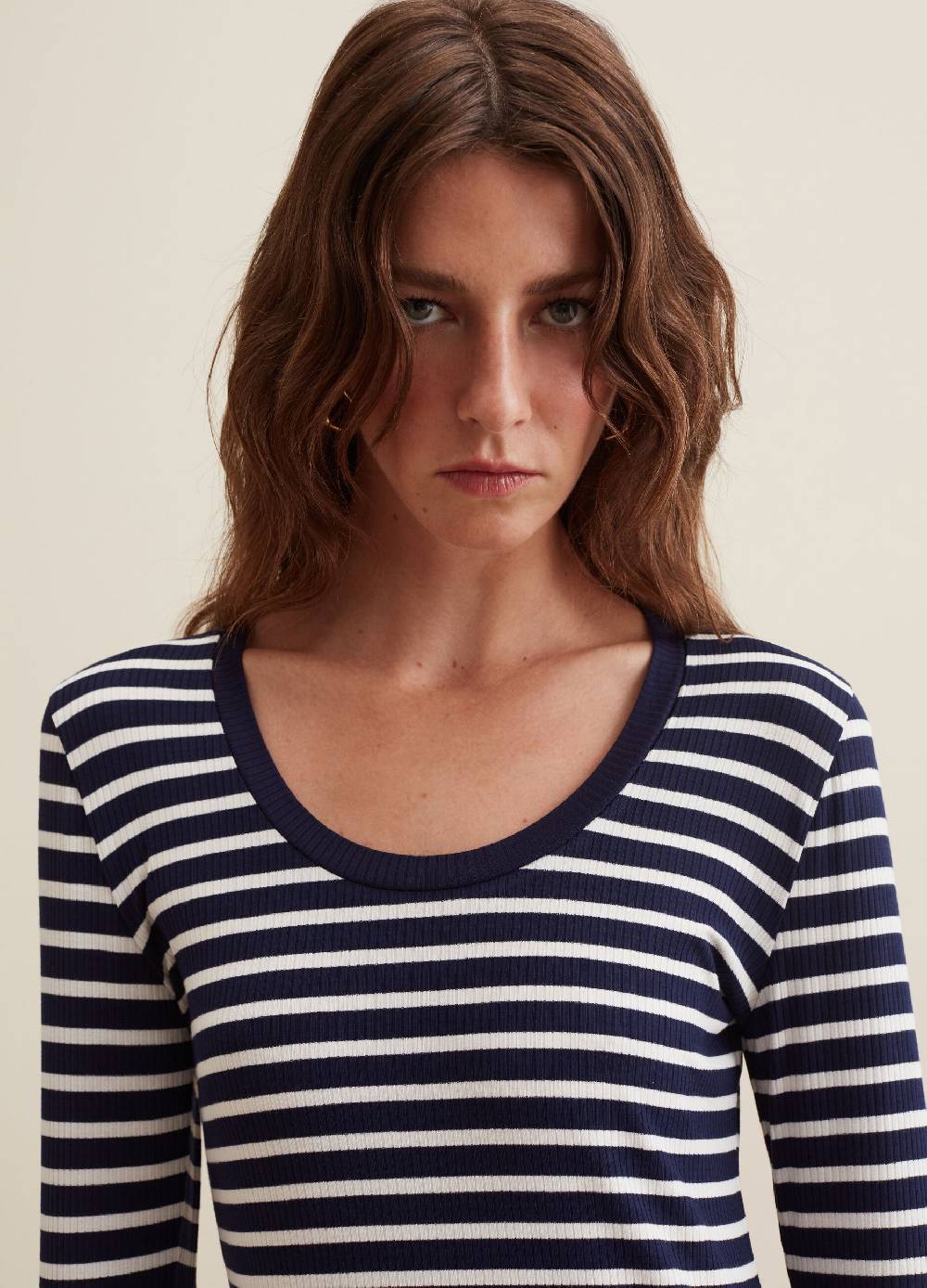 PIOMBO T-shirt a righe con maniche lunghe In Linea