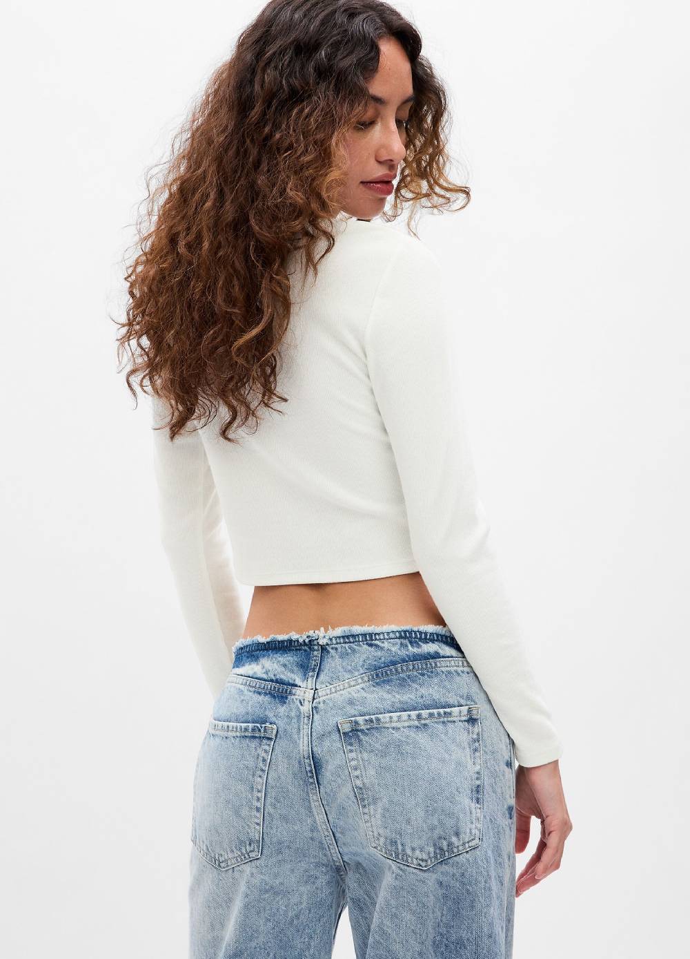 GAP T-shirt cropped a maniche lunghe Nuovo