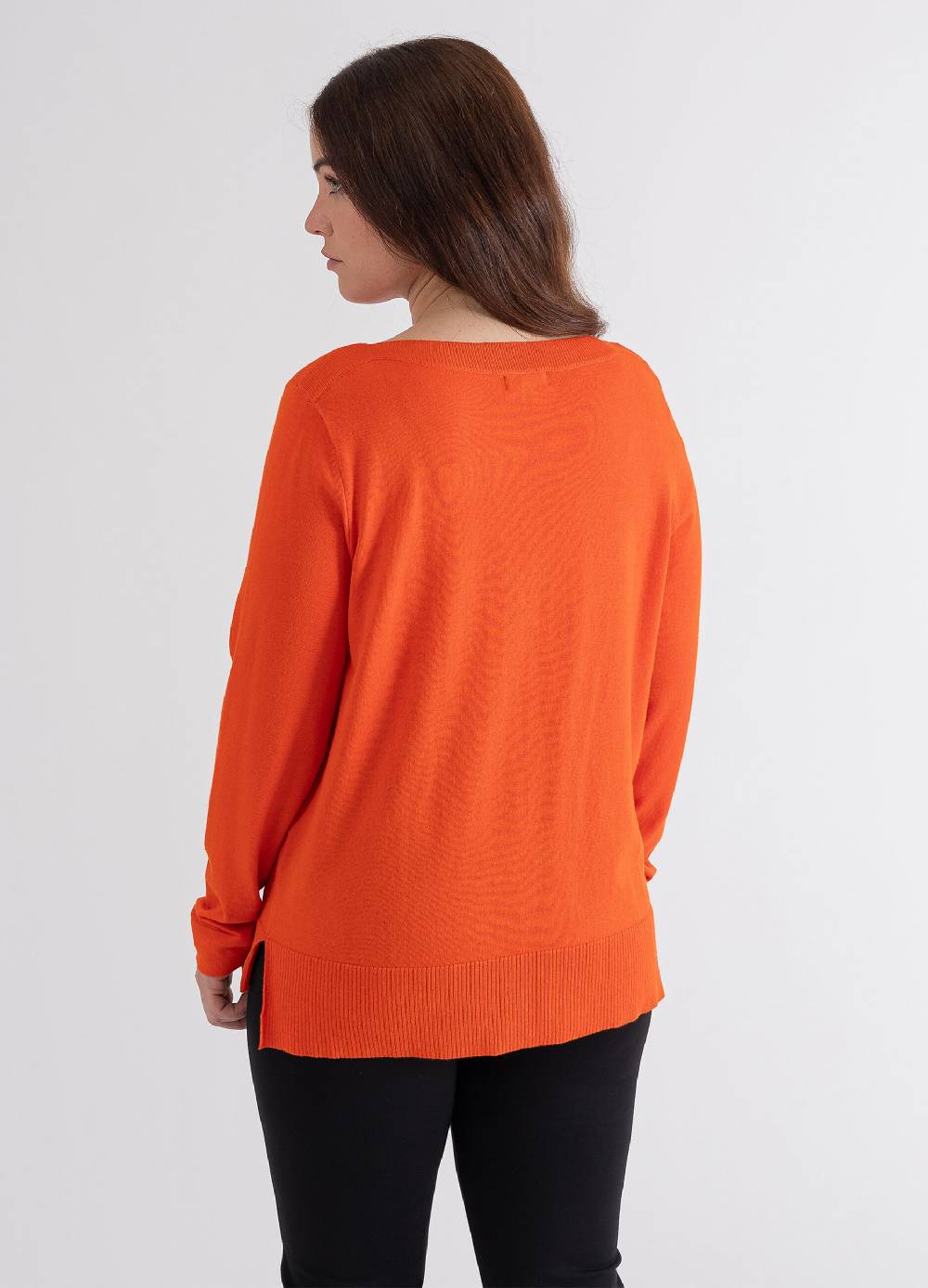 OCTOBER Maglia a maniche lunghe scollo a barca Curvy Qualità