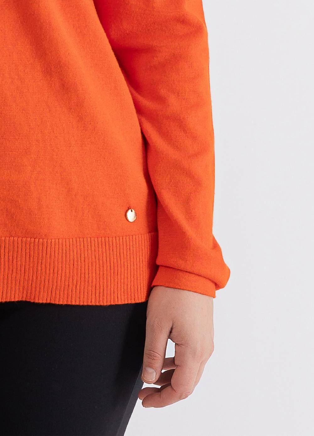 OCTOBER Maglia a maniche lunghe scollo a barca Curvy Qualità