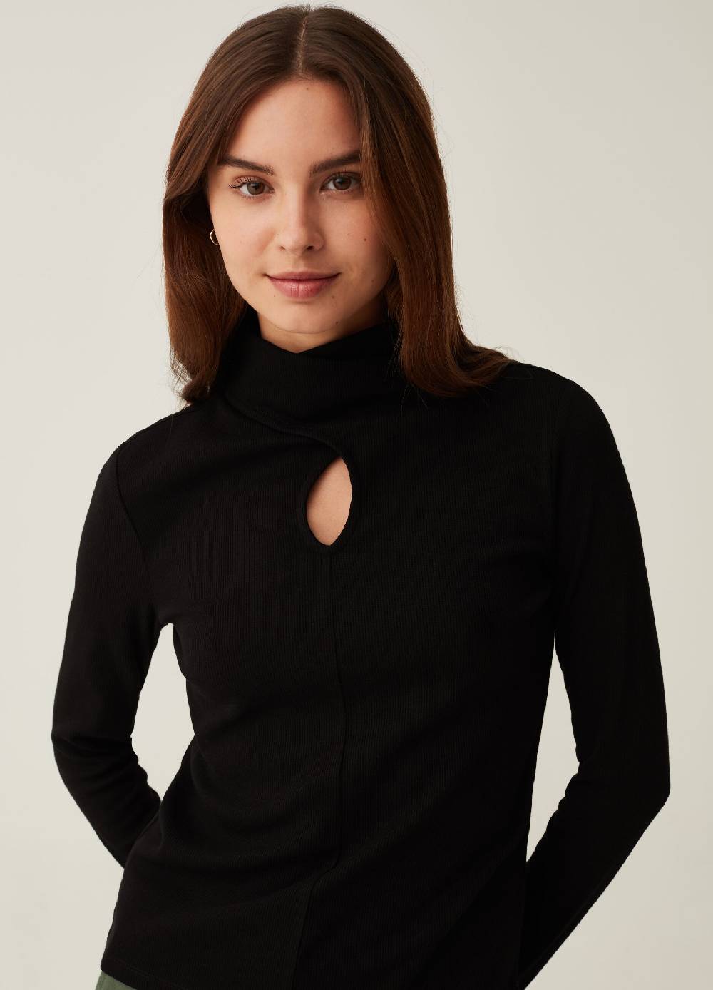 OVS T-shirt mock neck con dettaglio cut out Vendita