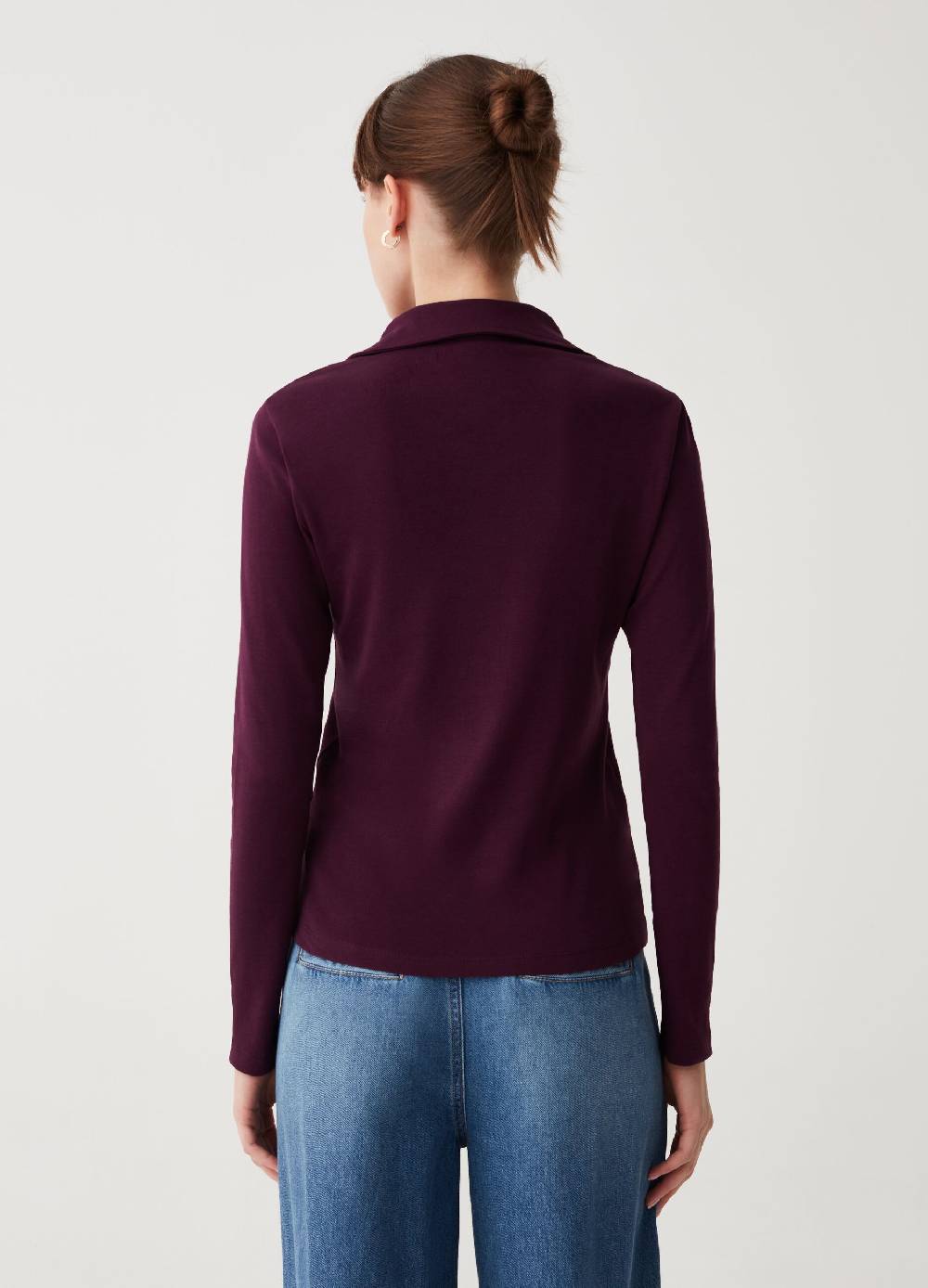 OVS T-shirt a maniche lunghe con scollo a polo Spedizione Gratuita