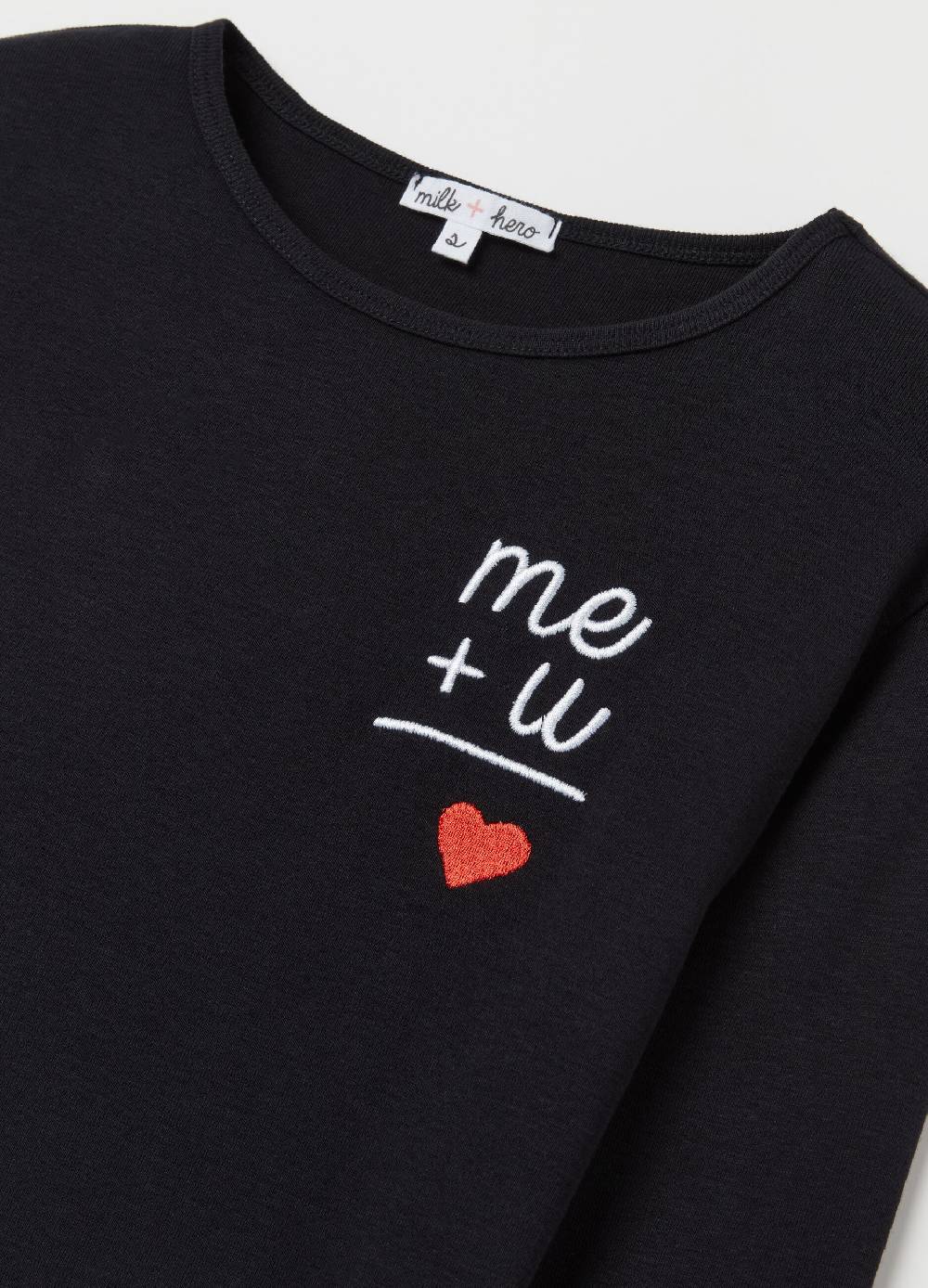 MILK+HERO T-shirt in cotone con maniche lunghe Fino Al -60%
