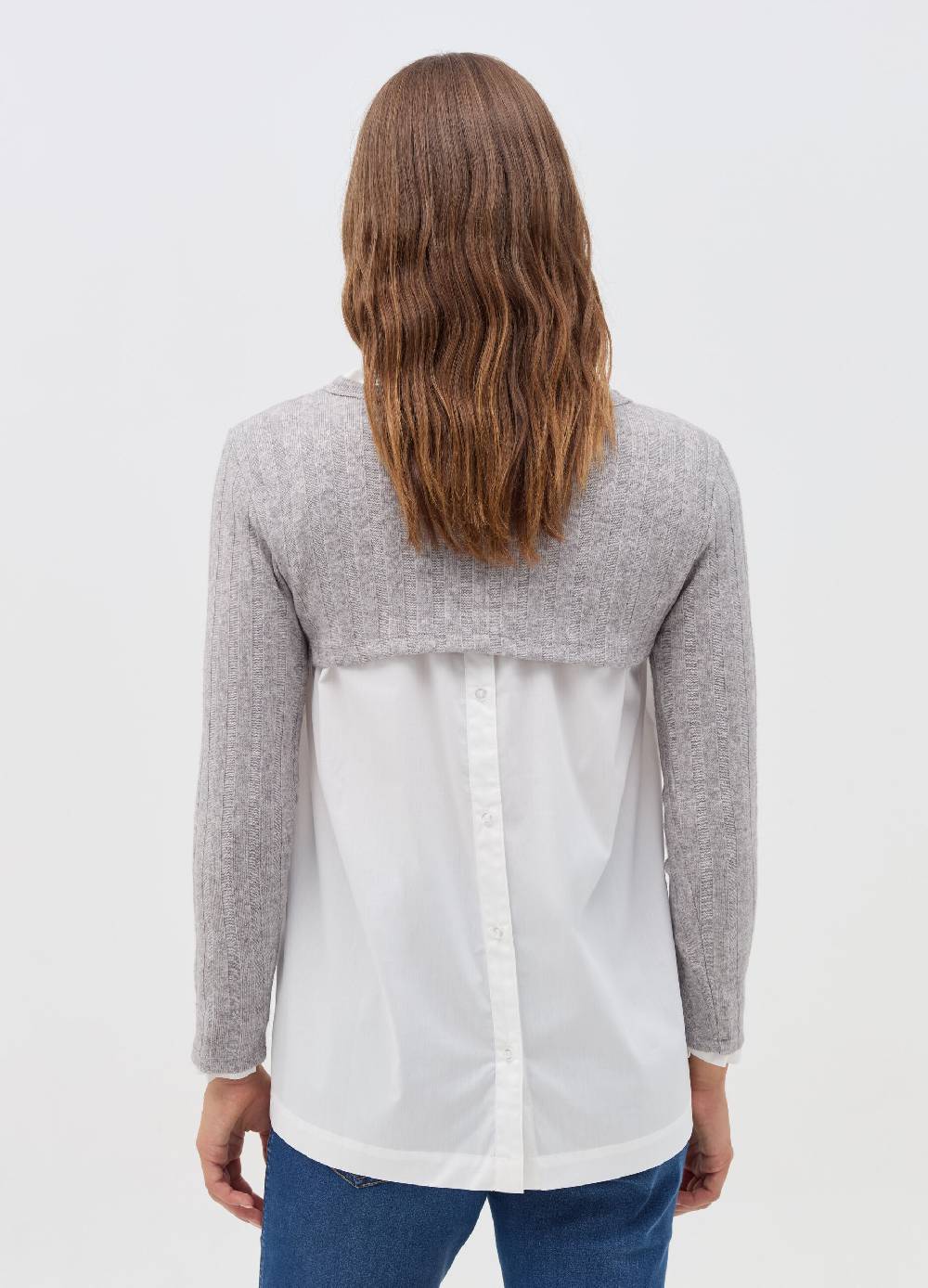 NICOL CARAMEL T-shirt premaman crop a coste piatte Shopping Online