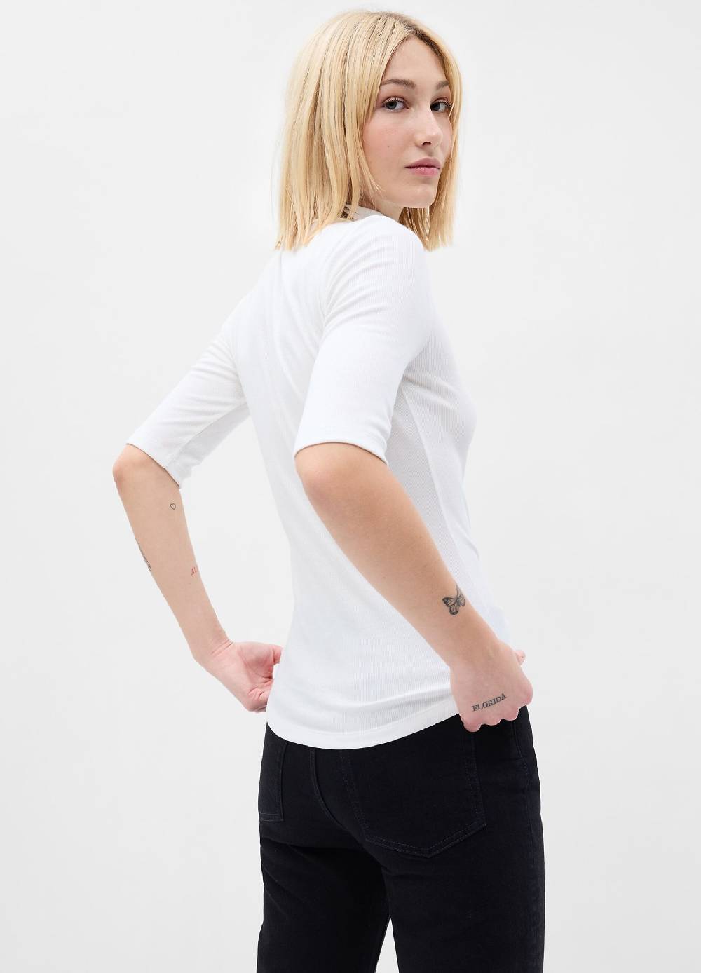 GAP T-shirt a costine sottili maniche al gomito Affare Del Giorno