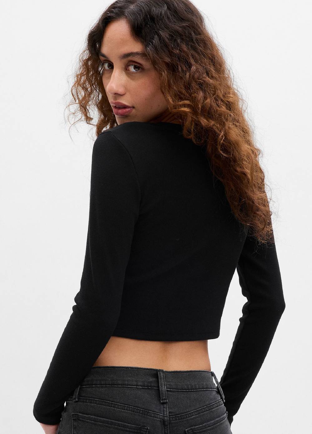 GAP T-shirt cropped a maniche lunghe Prezzo Ridotto