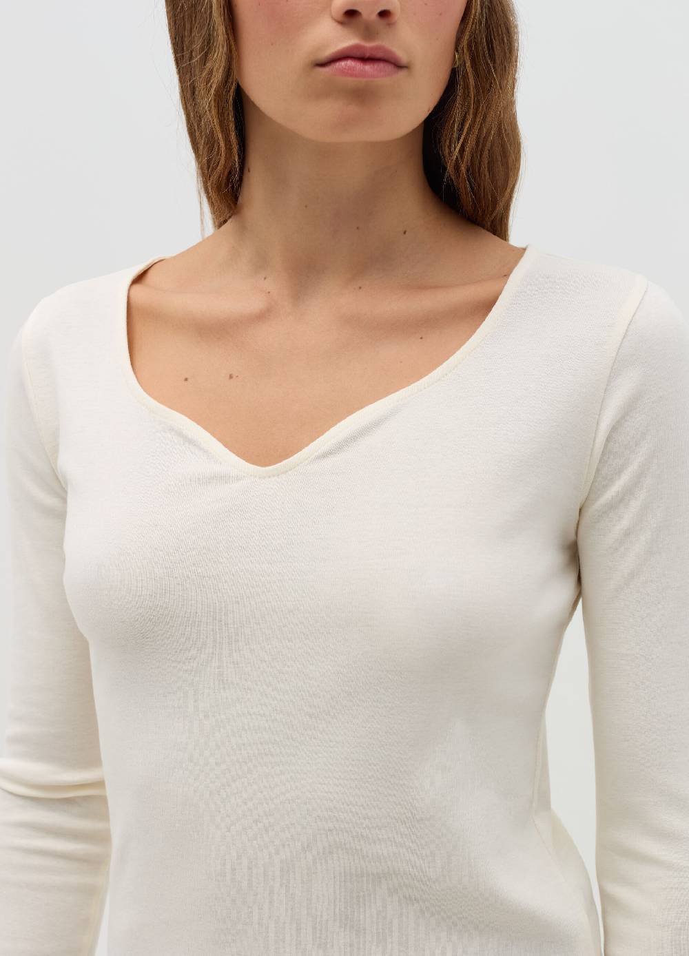 OVS T-shirt a maniche lunghe con scollo a cuore Vendita Economica