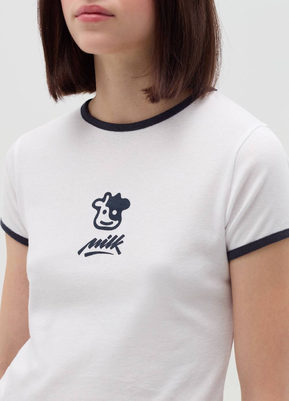 MILK+HERO T-shirt girocollo con stampa In Linea