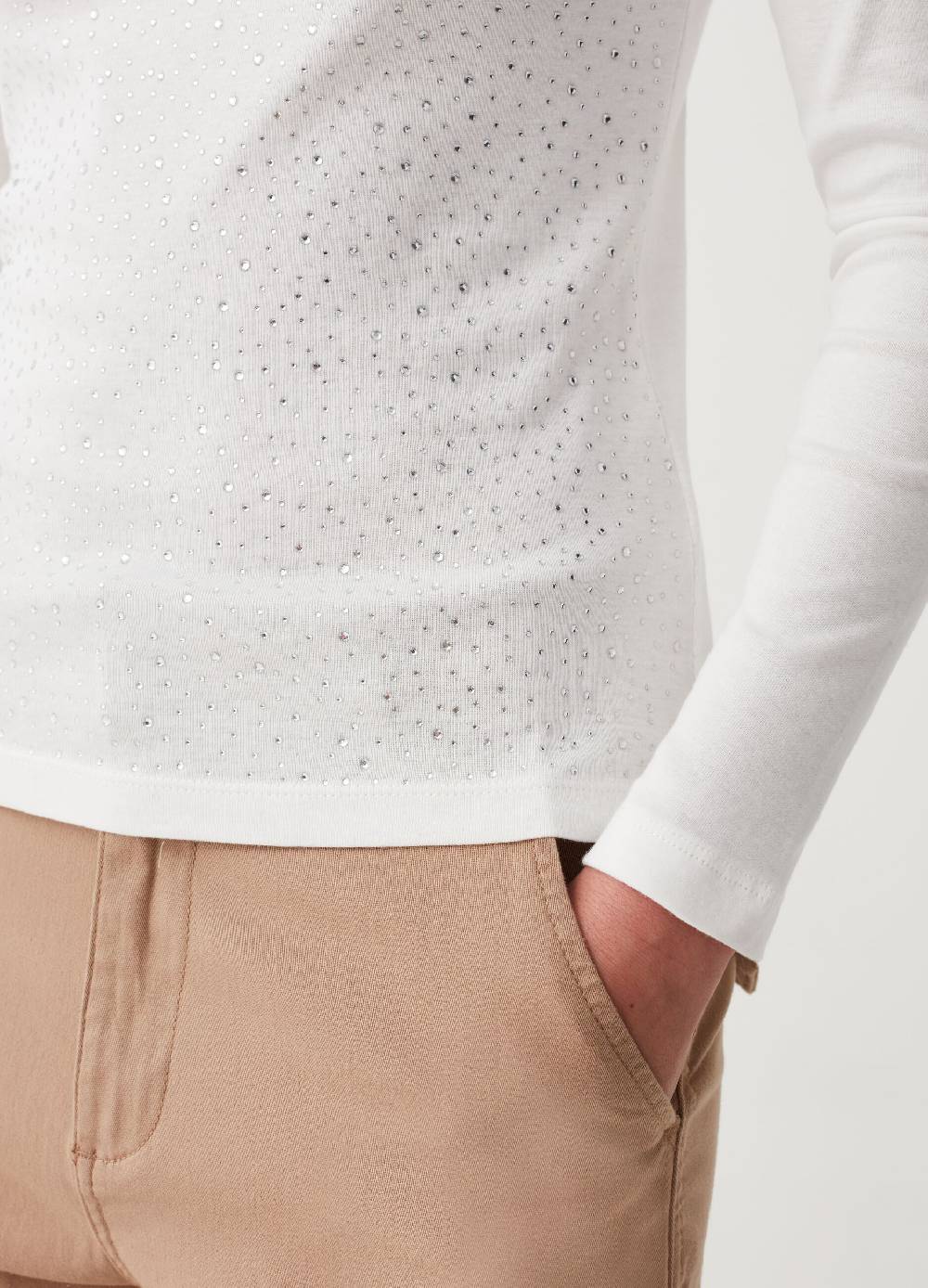 OVS T-shirt a maniche lunghe con strass Nuovo
