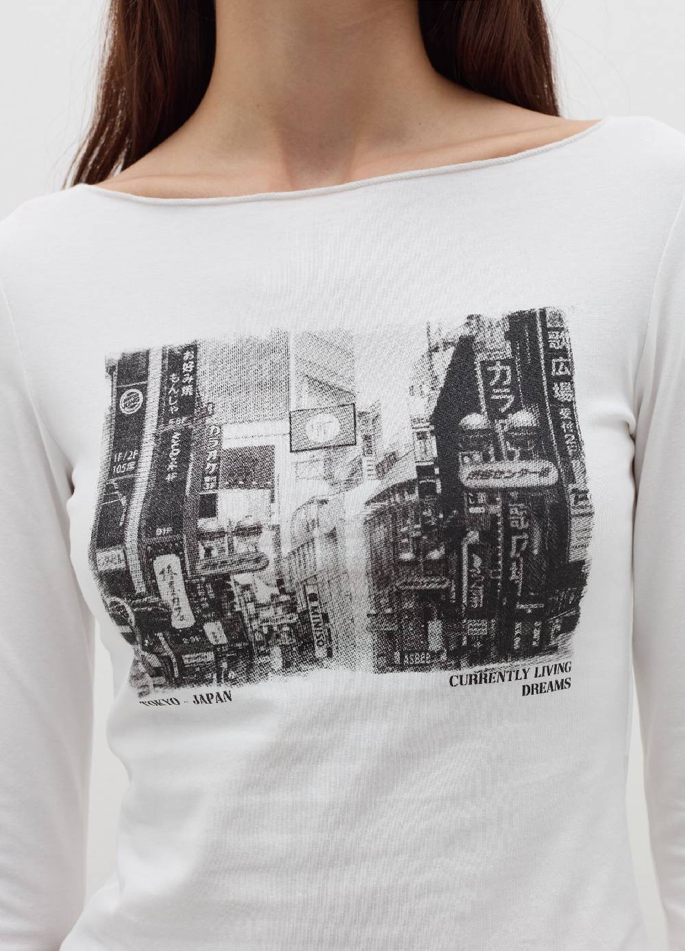 B. ANGEL T-shirt a maniche lunghe con stampa Soddisfazione Garantita