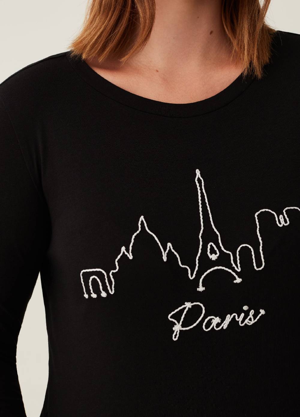 MYA T-shirt con ricamo skyline Curvy Qualità Garantita