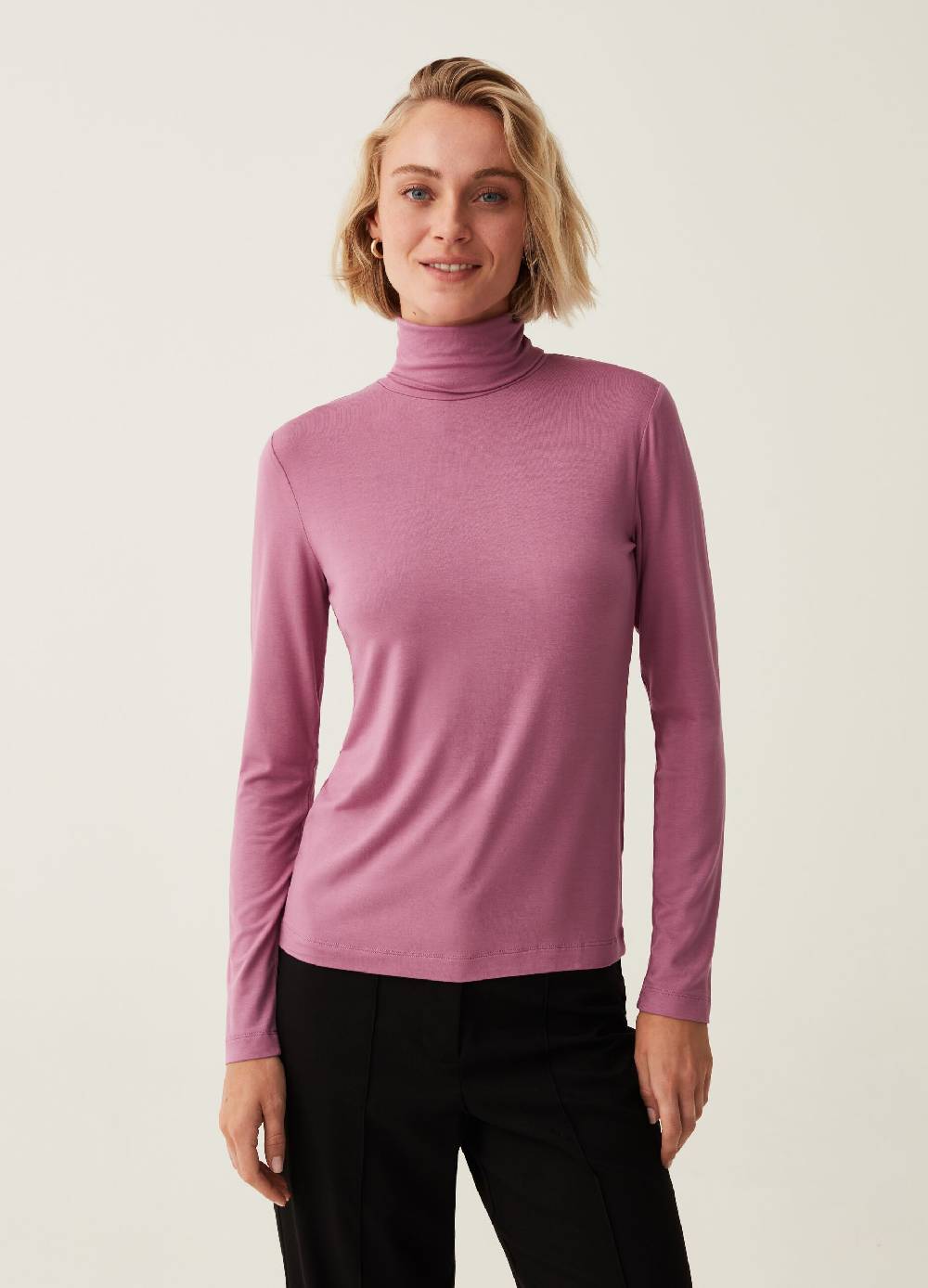 OVS T-shirt a collo alto con maniche lunghe Negozi Online